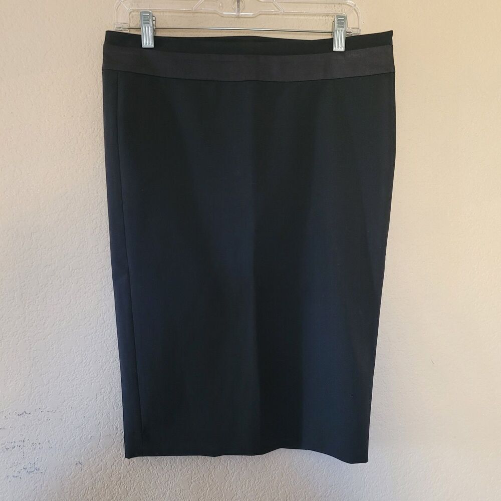 Roberto Cavalli Just Black Wool Blend Pencil Skirt Womens 42 Slit Italy Designer